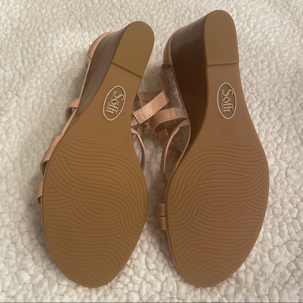 Sofft wedge leather sandals women 7M - Picture 4 of 6